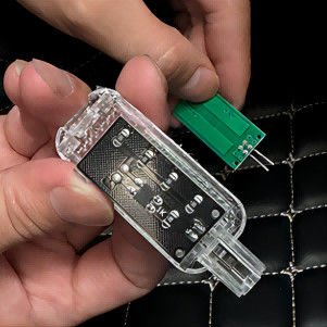 بي سي بي إيه مع 12 LEDs الضوء العالي للسيارة فوهل الضوء يدعم السيارة الأصلية الغلاف الجوي أضواء تغيير الألوان بالتزامن